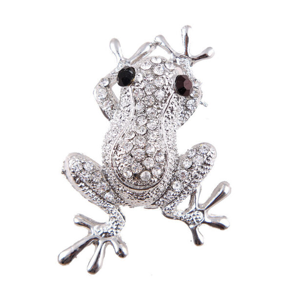 Korean Fashion Diamond Animal FROGPRINCE Brooch Female Corsage - Image 3