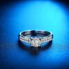Handmade ring female European and American luxury micro-inlaid zircon ring wedding ring - Image 4
