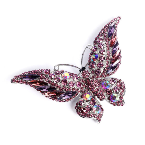 Crystal Big Butterfly Brooch Fashion Animal Insect Lady - Image 2