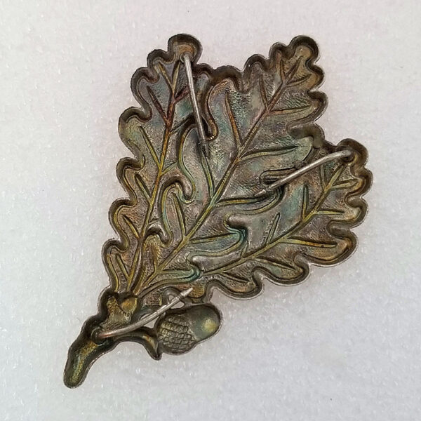 Antique Oak Leaf Craft Silver Plated Medal - Image 2