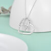 925 Sterling Silver Heart Ballerina Dancer Ballet Dance Pendant Necklace Dance Jewelry Gifts for Women - Image 2