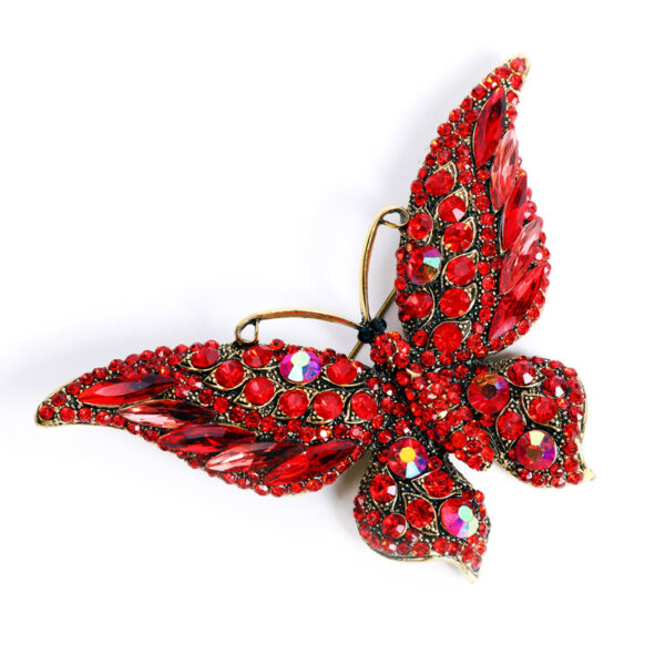 Crystal Big Butterfly Brooch Fashion Animal Insect Lady