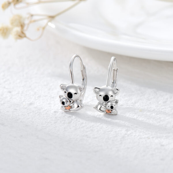 Koala Earrings for Girls Women Cute Mother Daughter Koalas Stud Earrings Sterling Silver Drop Dangle Jewelry - Image 3