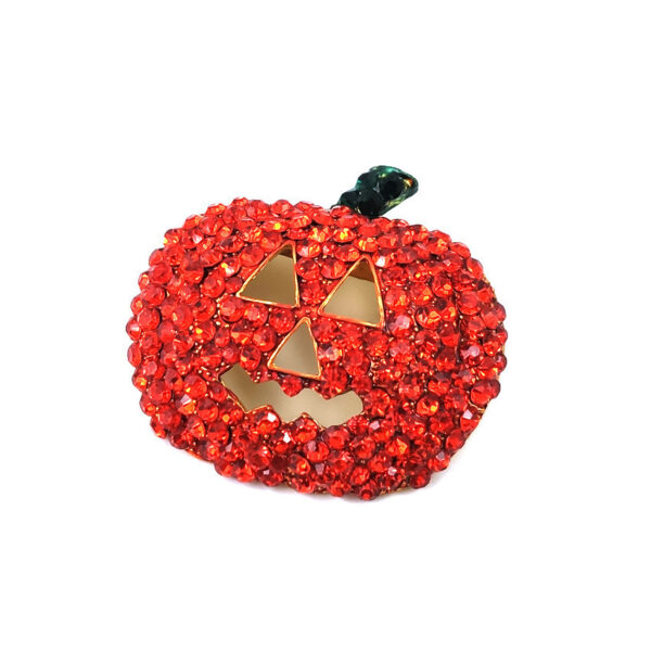 Halloween Spot Drill Red Christmas Pumpkin Brooch