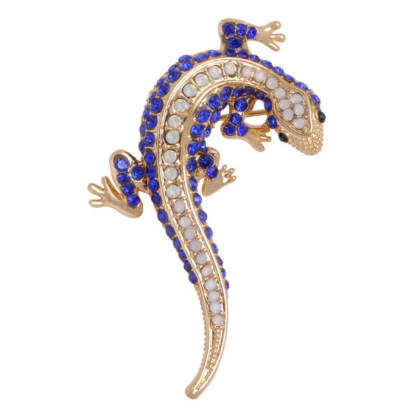 European And American Lizard Diamond Brooch Animal Rhinestone Corsage Clothing Fashion Accessories - Image 2