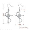 New Cross-border Popular Elongated Cross Earrings - Image 3