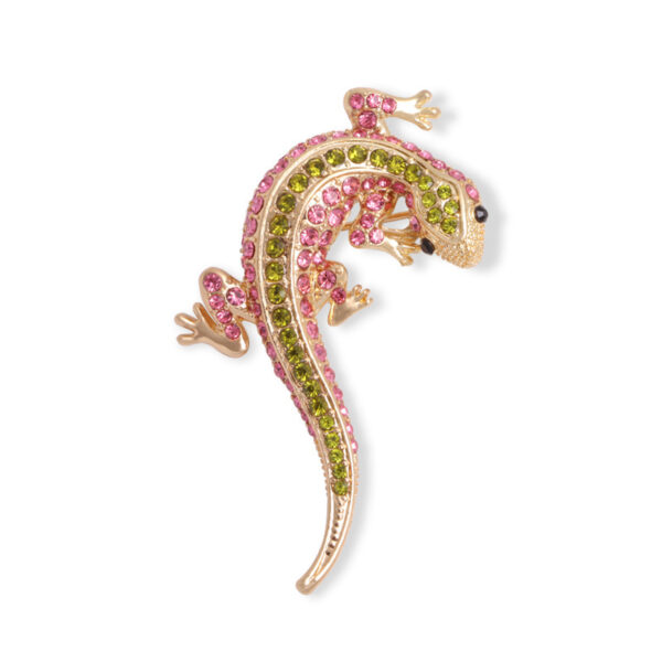 European And American Lizard Diamond Brooch Animal Rhinestone Corsage Clothing Fashion Accessories - Image 3