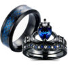 Crown love sapphire female ring - Image 3