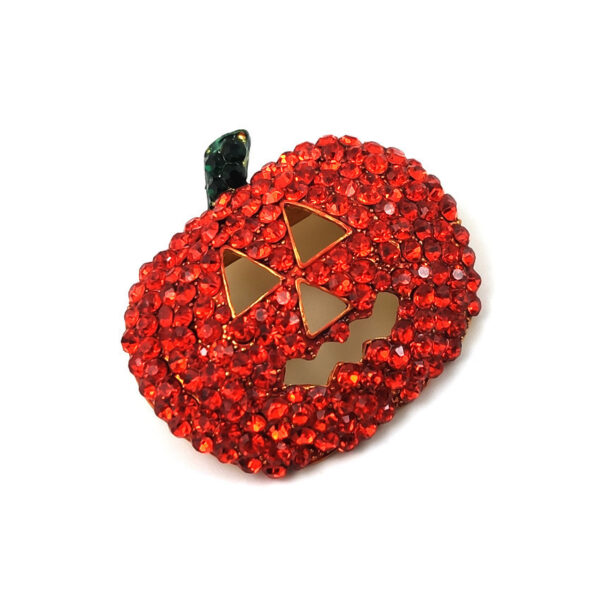 Halloween Spot Drill Red Christmas Pumpkin Brooch - Image 2