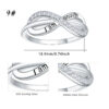 925 Sterling Silver I Am Enough Forever Love Infinity Adjustable Promise Band Ring - Image 5