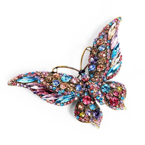 Crystal Big Butterfly Brooch Fashion Animal Insect Lady - Image 5