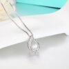 S925 Sterling Silver Clavicle Chain Necklace Simple Jewelry, Beating Heart, Micro-Inlaid Smart Pendant - Image 2