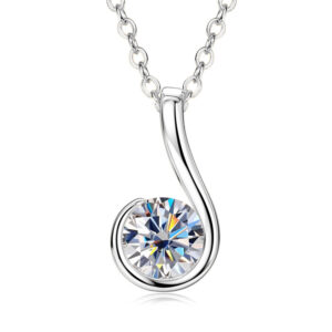 6-word Moissanite Necklace Women’s High-grade All-match 925 Silver