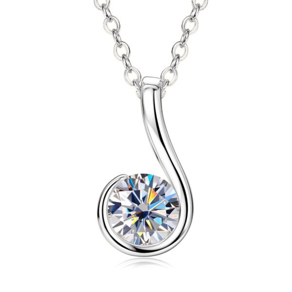 6-word Moissanite Necklace Women's High-grade All-match 925 Silver