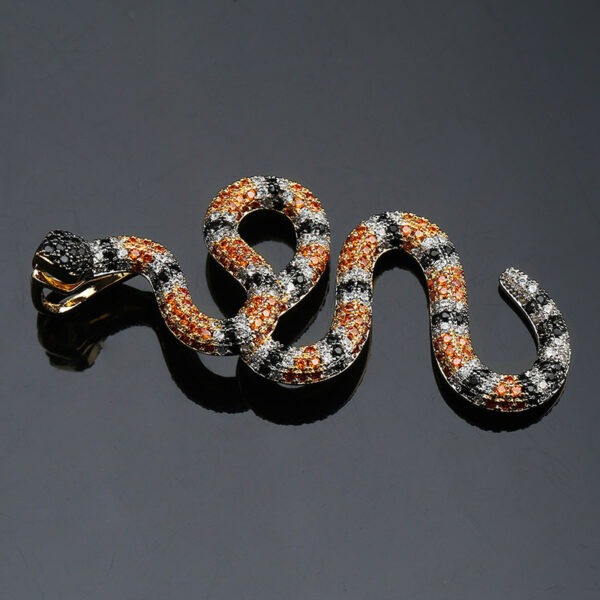 Full zircon color snake pendant - Image 2