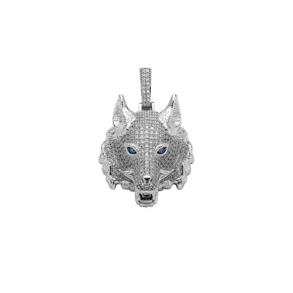 European And American Punk Hip Hop Wolf Head Necklace Pendant Men's Fashion Brand Accessories - Image 3