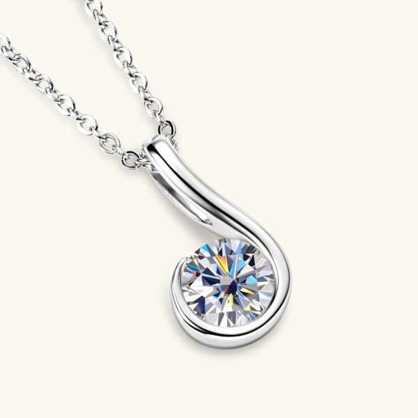 6-word Moissanite Necklace Women's High-grade All-match 925 Silver - Image 2