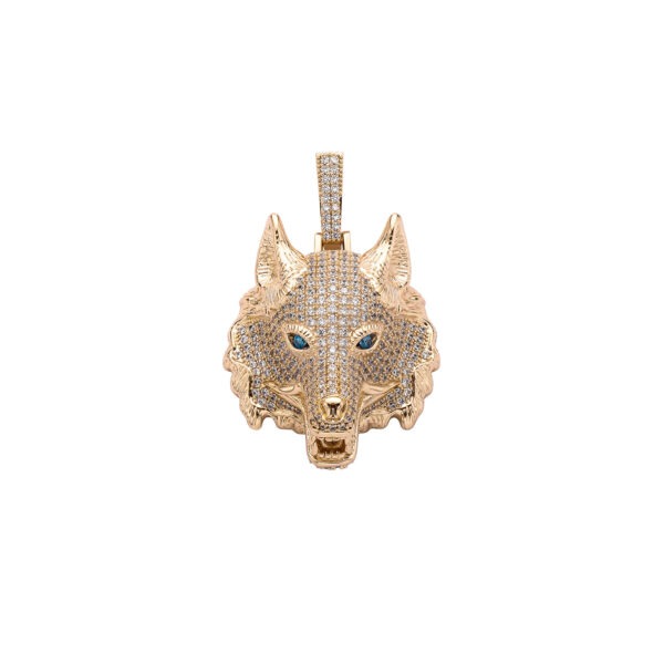 European And American Punk Hip Hop Wolf Head Necklace Pendant Men's Fashion Brand Accessories - Image 4