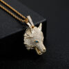 European And American Punk Hip Hop Wolf Head Necklace Pendant Men's Fashion Brand Accessories - Image 2