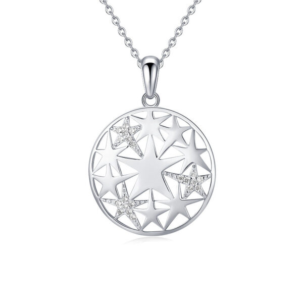 S925 Sterling Silver Pentagram Pendant Necklace