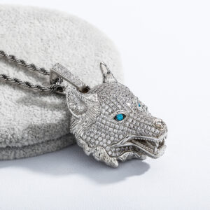 European And American Punk Hip Hop Wolf Head Necklace Pendant Men’s Fashion Brand Accessories