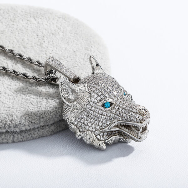 European And American Punk Hip Hop Wolf Head Necklace Pendant Men's Fashion Brand Accessories