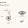 6-word Moissanite Necklace Women's High-grade All-match 925 Silver - Image 4