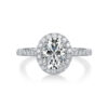Audrey Large Diamond Ring Luxury Fashion Set Moissanite Silver Ring - Image 4