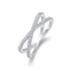 Double Band Diamond Ring Luxury Fashion Set Moissanite Silver Ring