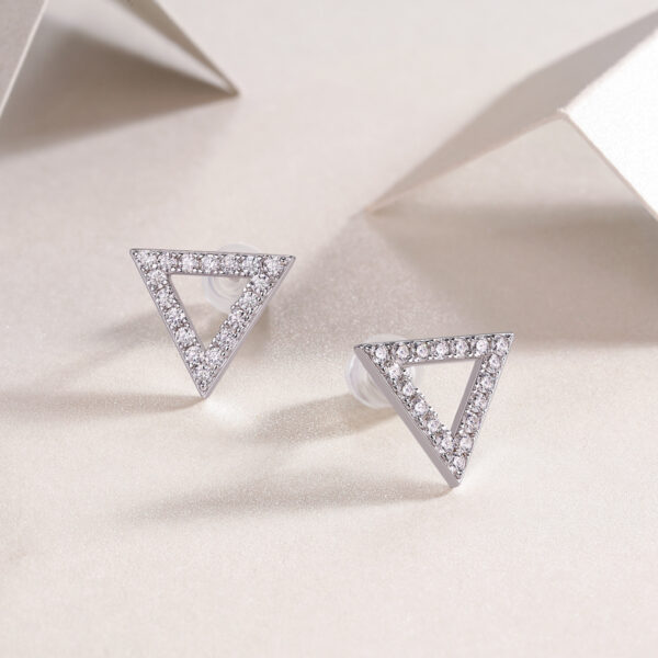 Unique Diamond Set With Moissanite Silver Earrings Luxury Fashion Diamond Earrings Stud Earrings - Image 3