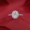 Audrey Large Diamond Ring Luxury Fashion Set Moissanite Silver Ring - Image 2