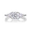 Luxury Fashion Large Diamond Wedding Ring With Moissanite Silver Ring - Image 4