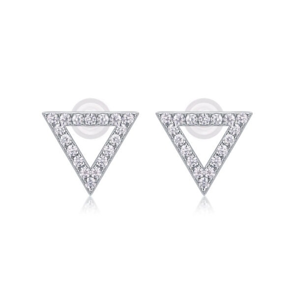 Unique Diamond Set With Moissanite Silver Earrings Luxury Fashion Diamond Earrings Stud Earrings - Image 2