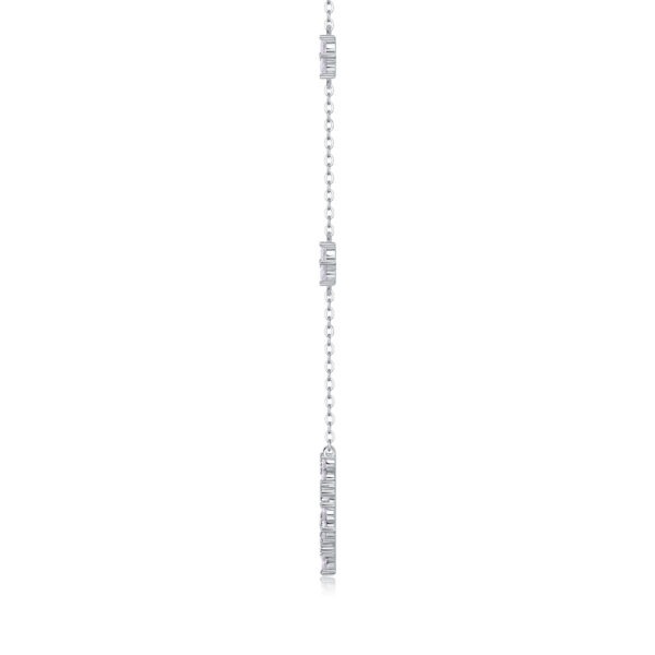 Iris Flower Luxurious Fashion Diamond Pendant Necklace Set With Mosan Diamond Silver Ornaments - Image 2