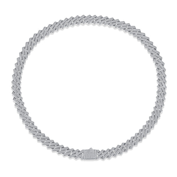 Men's Luxury Fashion Mosan Diamond S925 Silver Necklace Comparable To Natural Diamonds - Image 2
