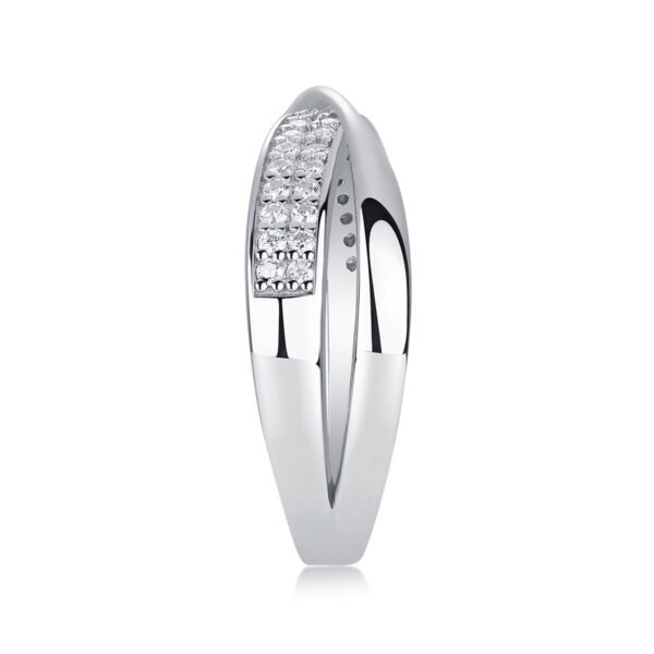 Wrap Around The Diamond Ring Luxury Fashion Set Moissanite Silver Ring - Image 3