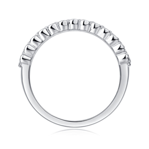 Multi-row Diamond Ring Luxury Fashion Set Moissanite Silver Ring - Image 3