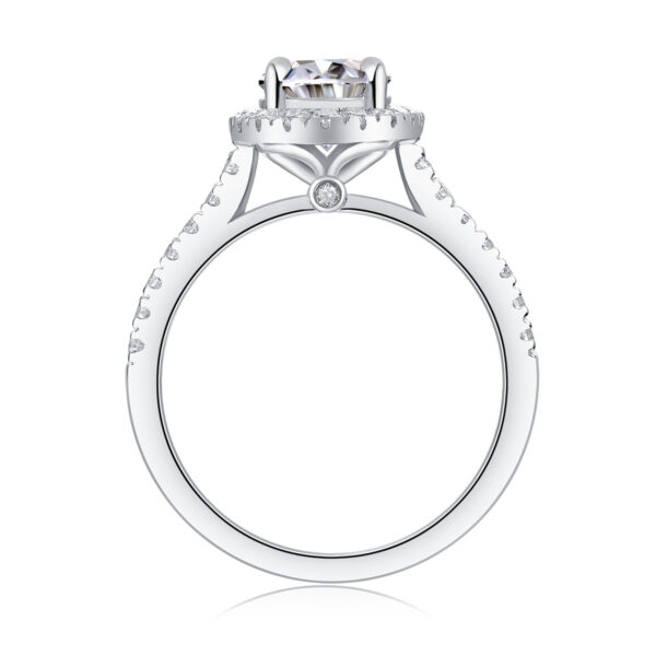 Audrey Large Diamond Ring Luxury Fashion Set Moissanite Silver Ring