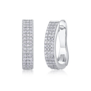 Slow Pace Diamond Set Moissanite Silver Earrings Luxury Fashion Diamond Earrings Stud Earrings