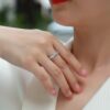 Wrap Around The Diamond Ring Luxury Fashion Set Moissanite Silver Ring - Image 4