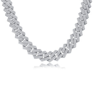 Men’s Luxury Fashion Mosan Diamond S925 Silver Necklace Comparable To Natural Diamonds
