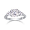 Luxury Fashion Large Diamond Wedding Ring With Moissanite Silver Ring - Image 3