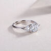 Luxury Fashion Large Diamond Wedding Ring With Moissanite Silver Ring - Image 2
