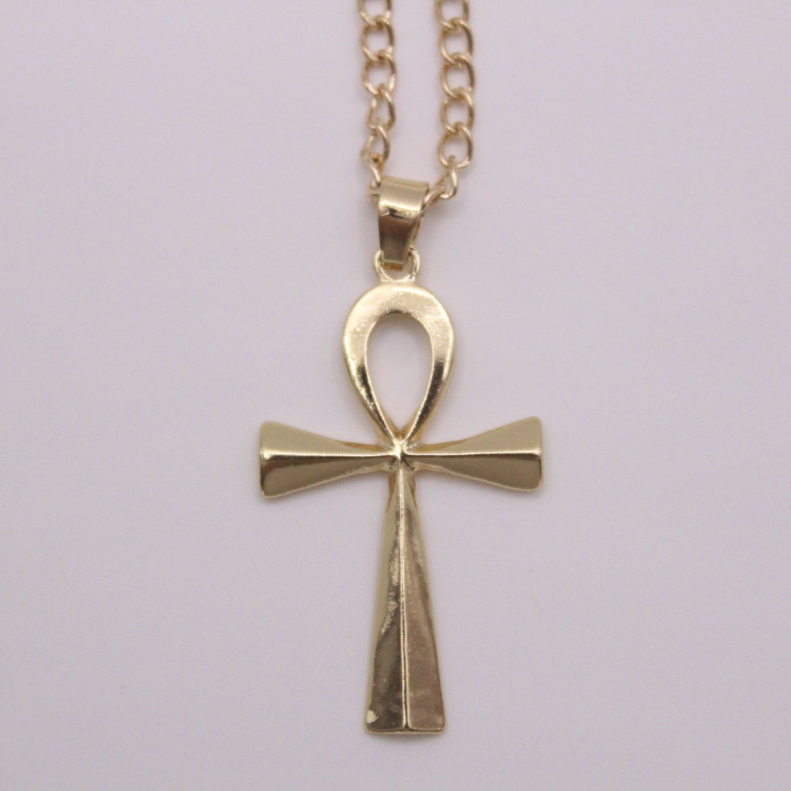 Cross-border e-commerce goods source, European and American glossy stainless steel ancient Egyptian Cross man Necklace Amulet Pendant - Image 10