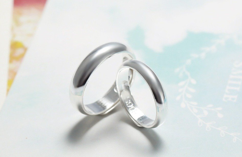 Glossy Ring Simple Men's Silver Ring - Image 8