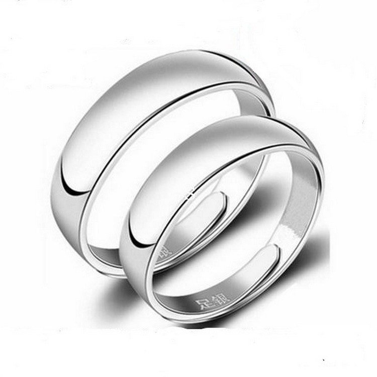 Glossy Ring Simple Men's Silver Ring - Image 4