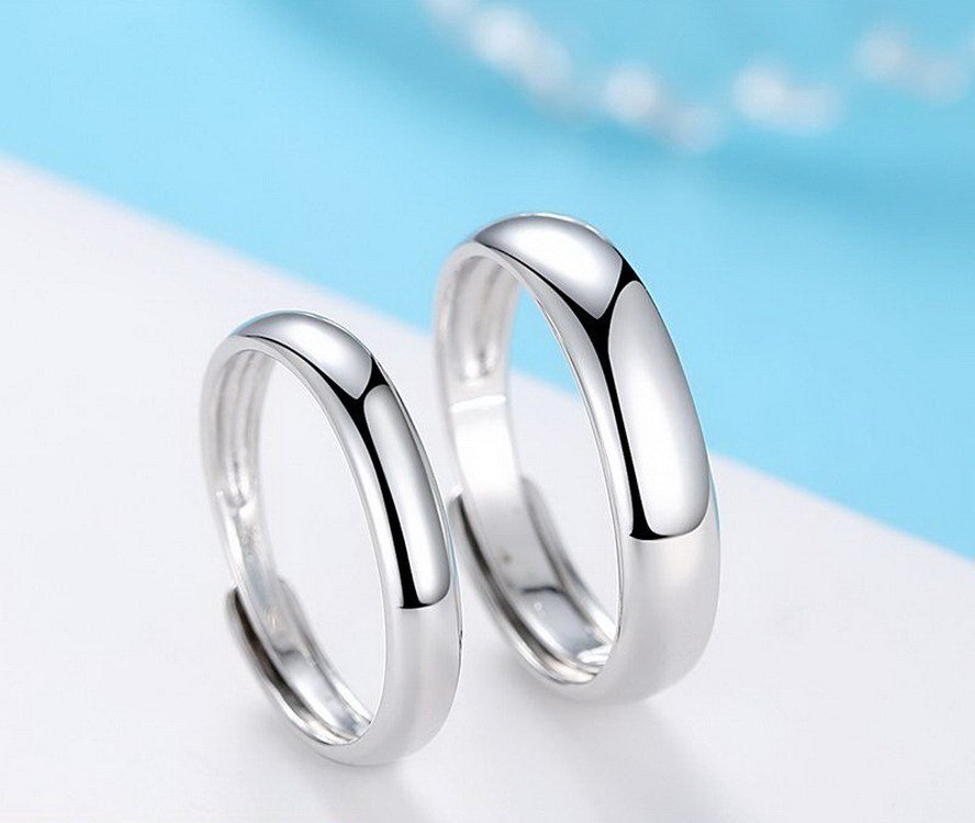 Glossy Ring Simple Men's Silver Ring - Image 3