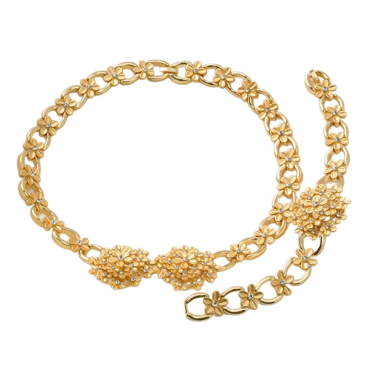 European And American Trendy Floral Jewelry Adorned With Diamonds - Image 5