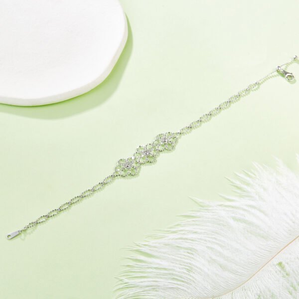 S925 Sterling Silver Flower Bracelet
