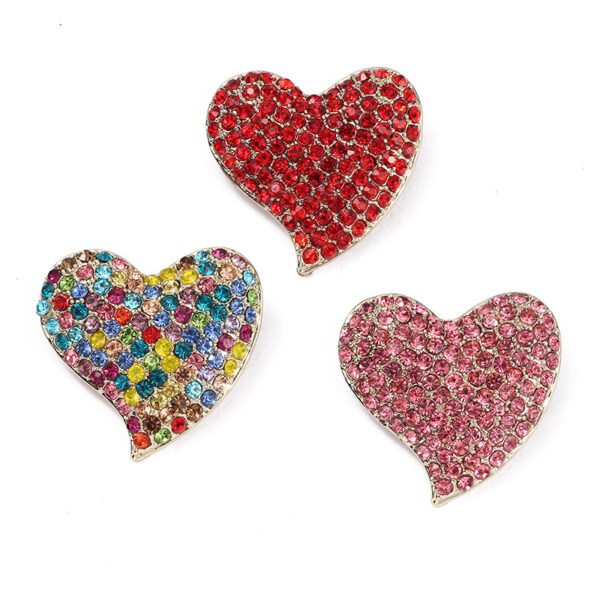 Heart-shaped Diamond Brooch Vintage Rhinestone Pin